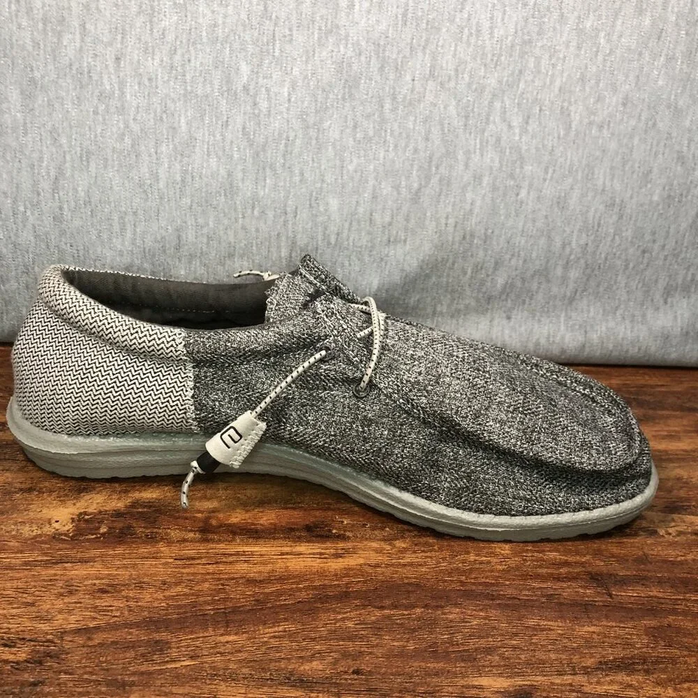 Hey Dude Wally Stretch Mens Size 13‎ Gray Low Top Causal Shoes